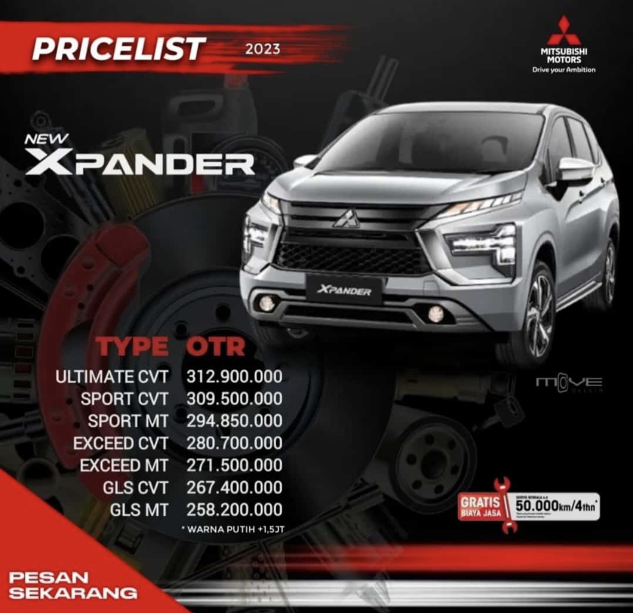 Price List Xpander 